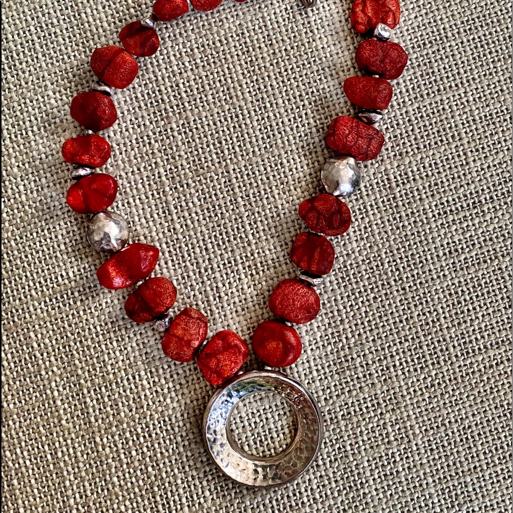 Silpada Sterling Silver and lava stone necklace